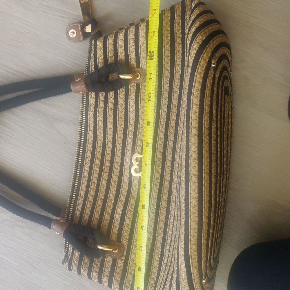 Eric Javits New YorkNautical Braid Squishee straw two tone Handbag Vintage Y2K - Picture 13 of 14